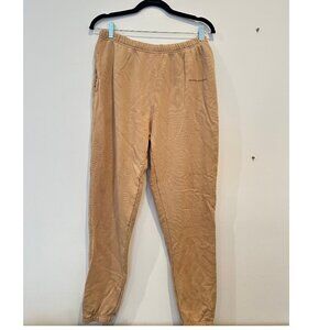 Sprititual Gangster Women's Beige Size Medium Elastic Waist Jogger